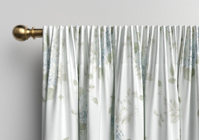 Shabby Chic by Rachel Ashwell Belle Hydrangea, Duck Egg - Made to Measure Curtains - Image 9
